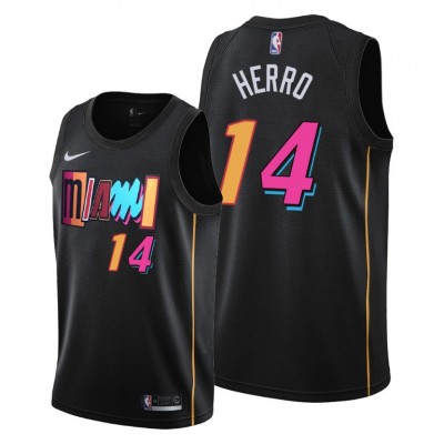 Miami Heat #14 Tyler Herro Men's 2021-22 City Edition Black NBA Jersey Men's